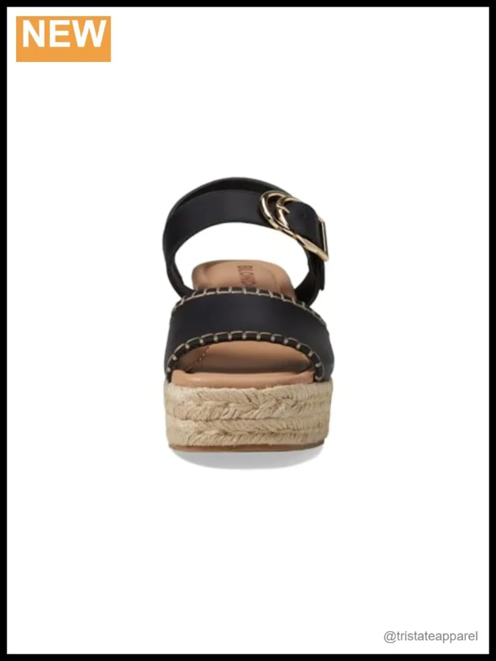 Women's Wedge Sandals Leather Slingback Water Resistant Raffia Buckle